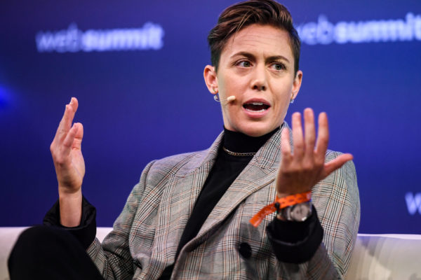 5 November 2019; Meghan Klingenberg, Co-founder & President, Re-Inc, on SportsTrade Stage during the opening day of Web Summit 2019 at the Altice Arena in Lisbon, Portugal. Photo by Sam Barnes/Web Summit via Sportsfile