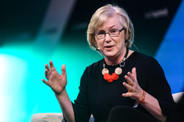 5 November 2019; Barbara Slater, Director of Sport, BBC, on SportsTrade Stage during the opening day of Web Summit 2019 at the Altice Arena in Lisbon, Portugal. Photo by Sam Barnes/Web Summit via Sportsfile
